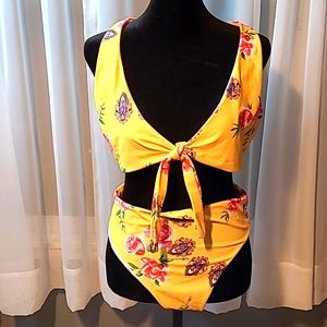 WOMEN'S Yellow Multi Color Bikini